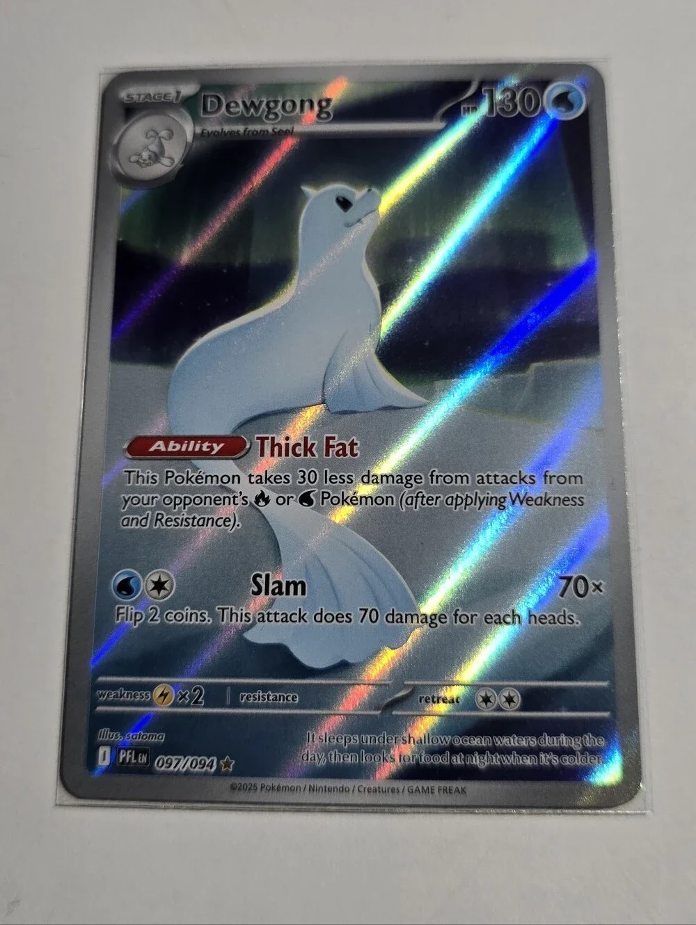 Pokemon Dewgong 097/094 Illustration Rare Phantasmal Flames TCG Near Mint IR